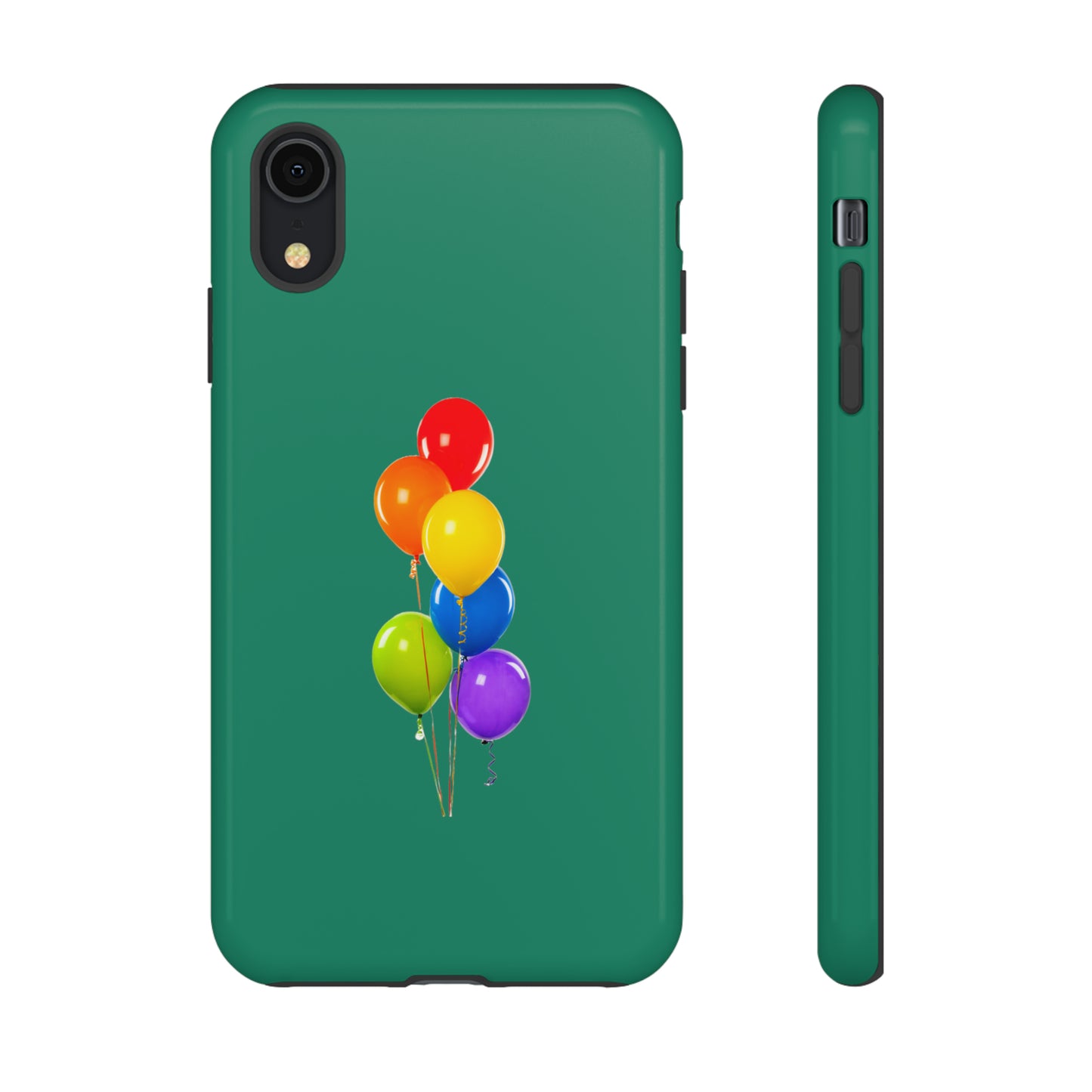 Tough Phone Cases - Bright Balloons on Green Background