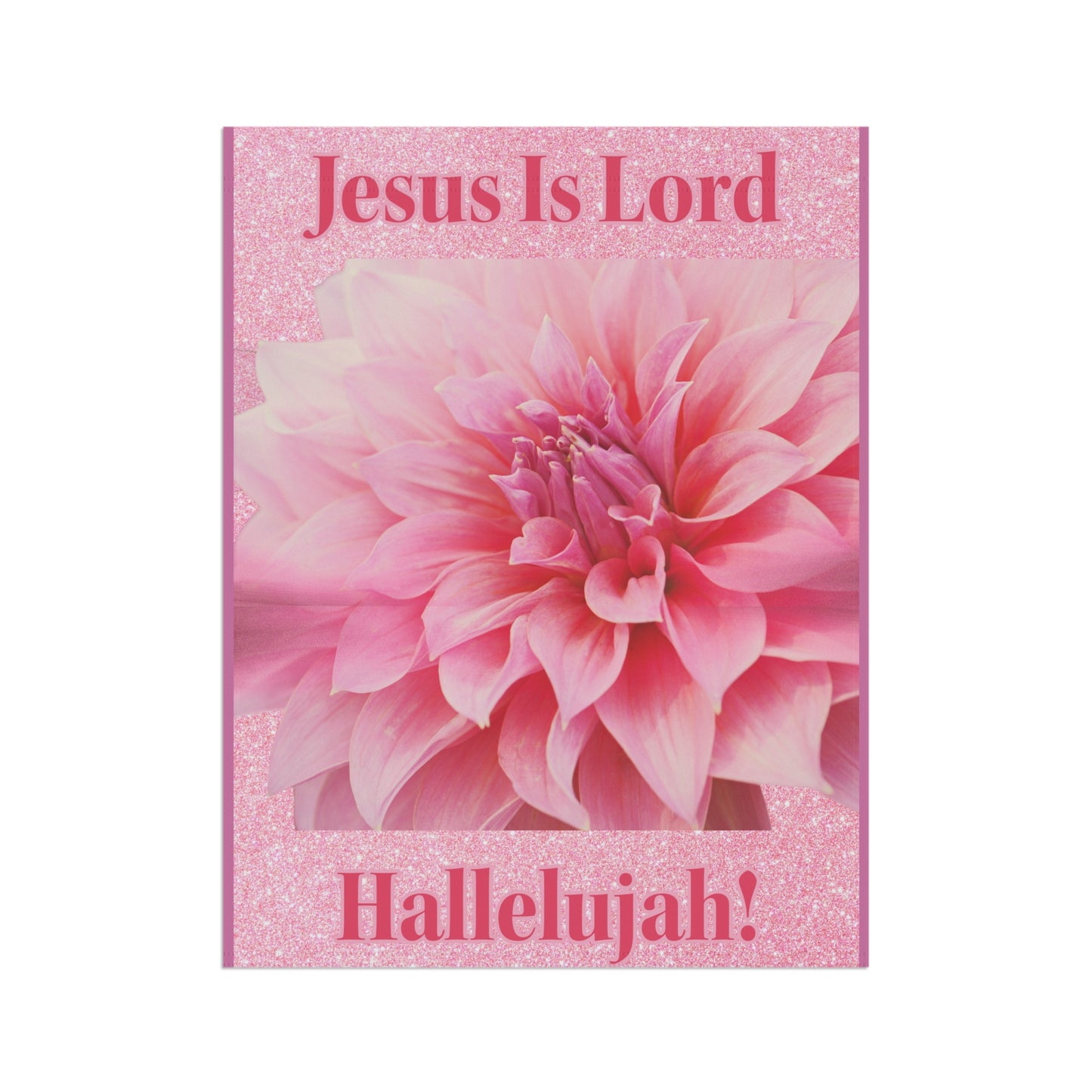 Garden & House Banner - Jesus Is Lord - Pink
