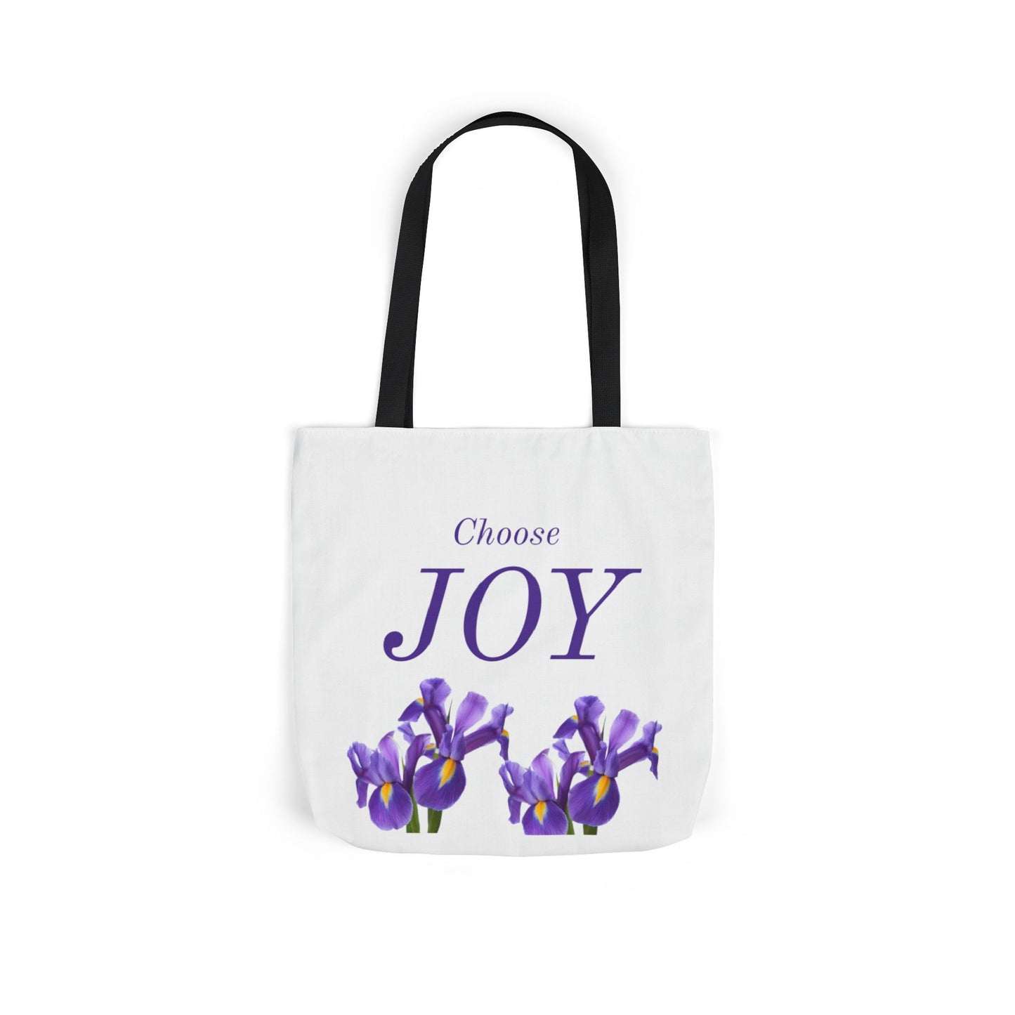 Choose Joy Floral Canvas Tote Bag with 5-Color Straps