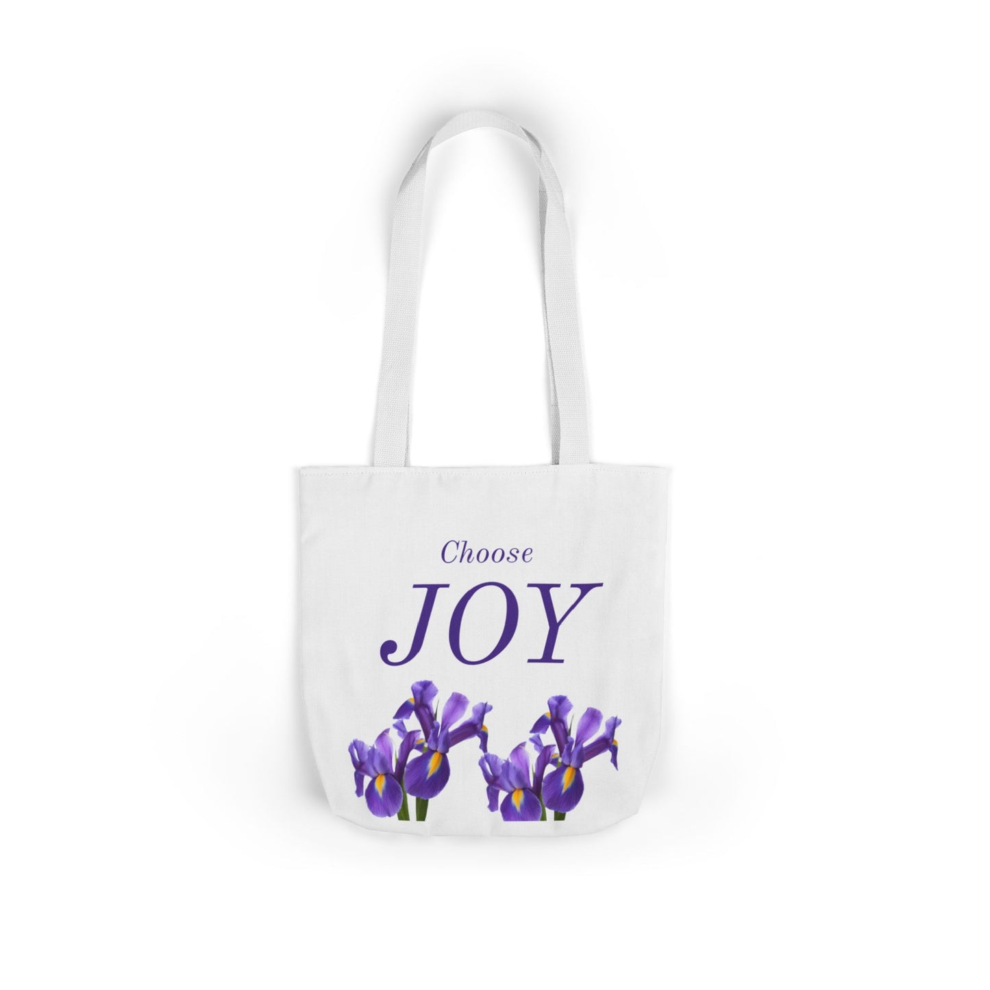 Choose Joy Floral Canvas Tote Bag with 5-Color Straps
