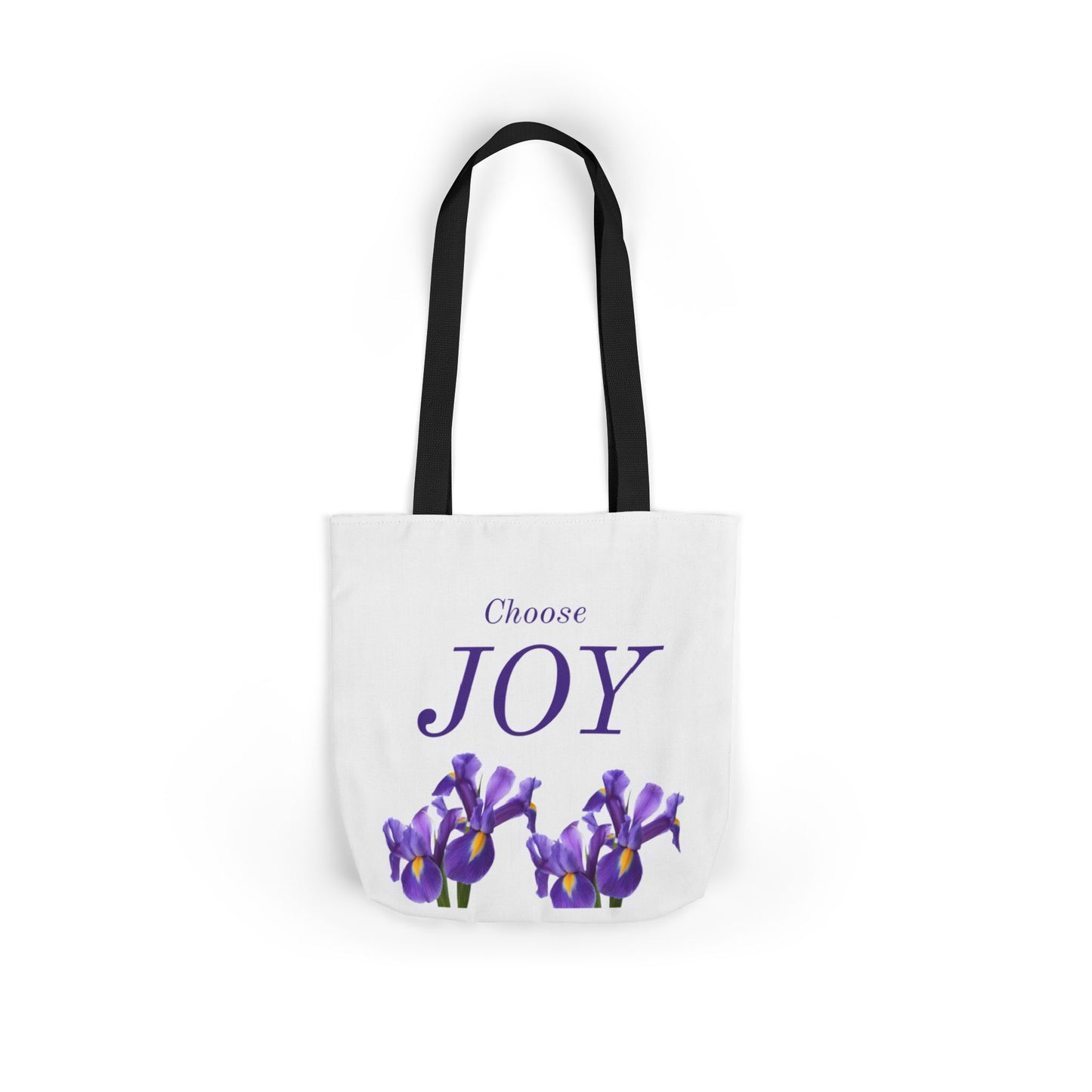 Choose Joy Floral Canvas Tote Bag with 5-Color Straps