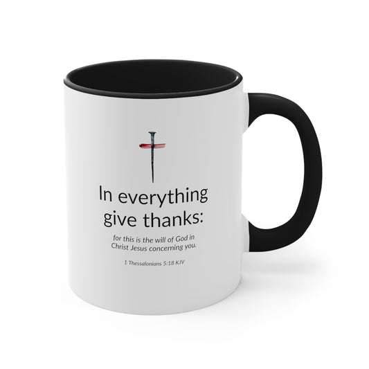 Accent Coffee Mug, 11oz - In Everything Give Thanks