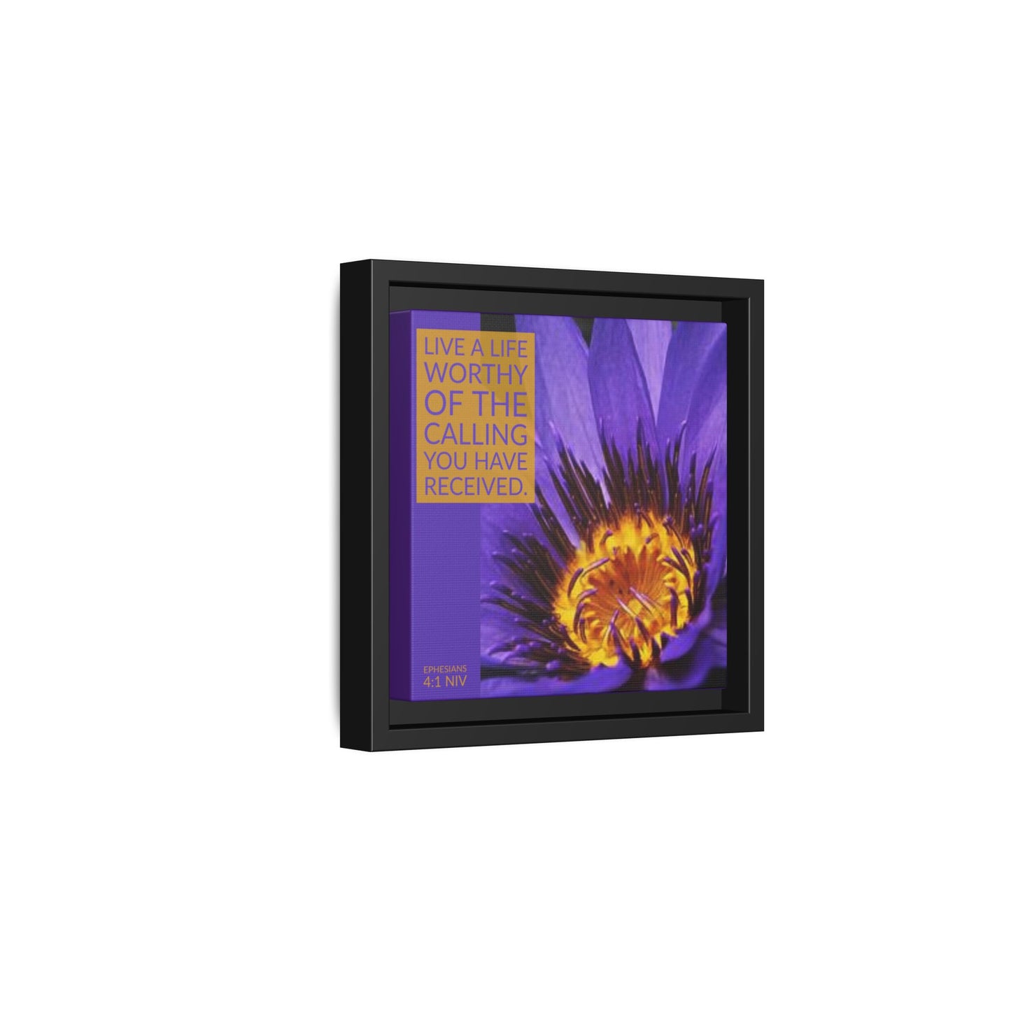 Wall Art - Purple Flower with Bible Verse