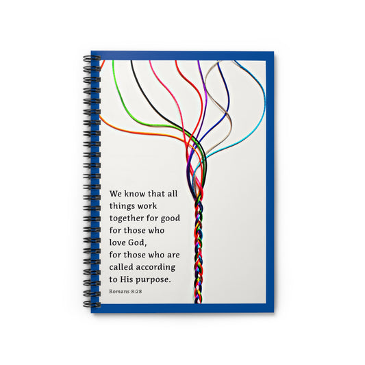 Spiral Notebook - Ruled Line - Romans 8:28