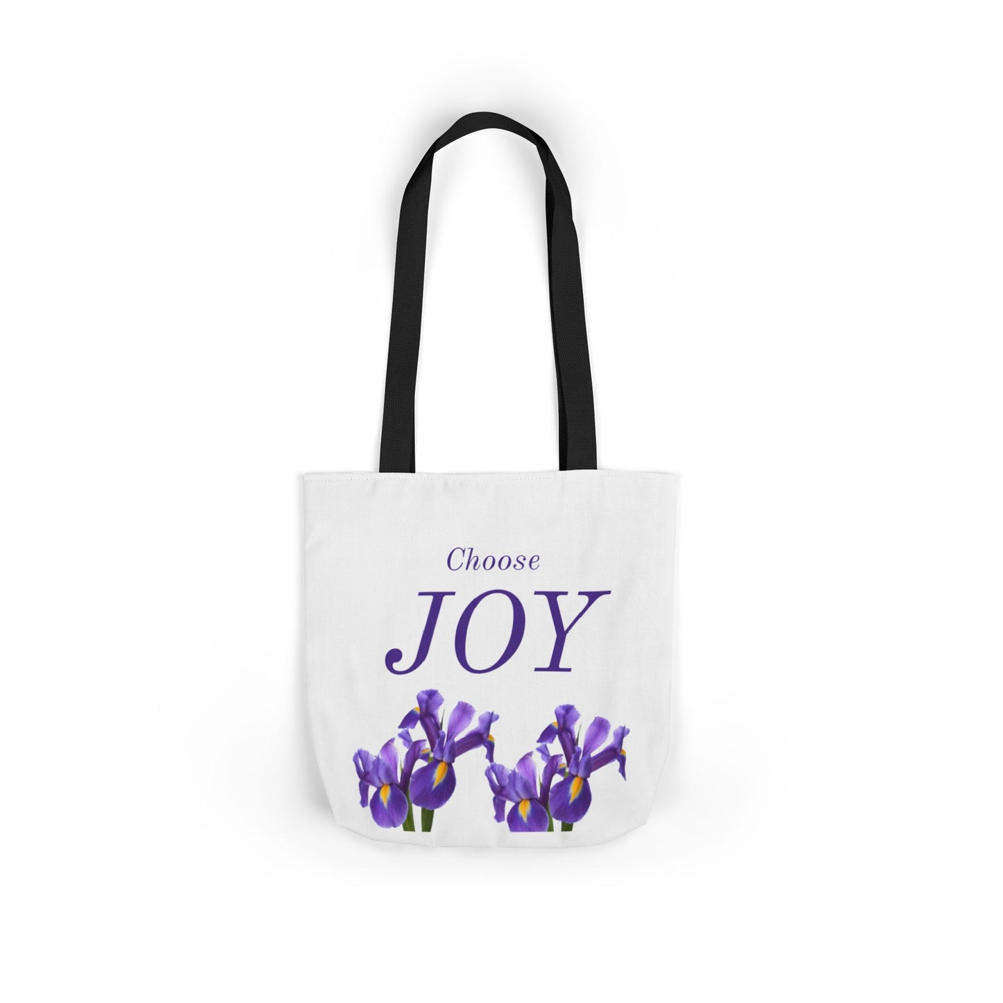 Choose Joy Floral Canvas Tote Bag with 5-Color Straps