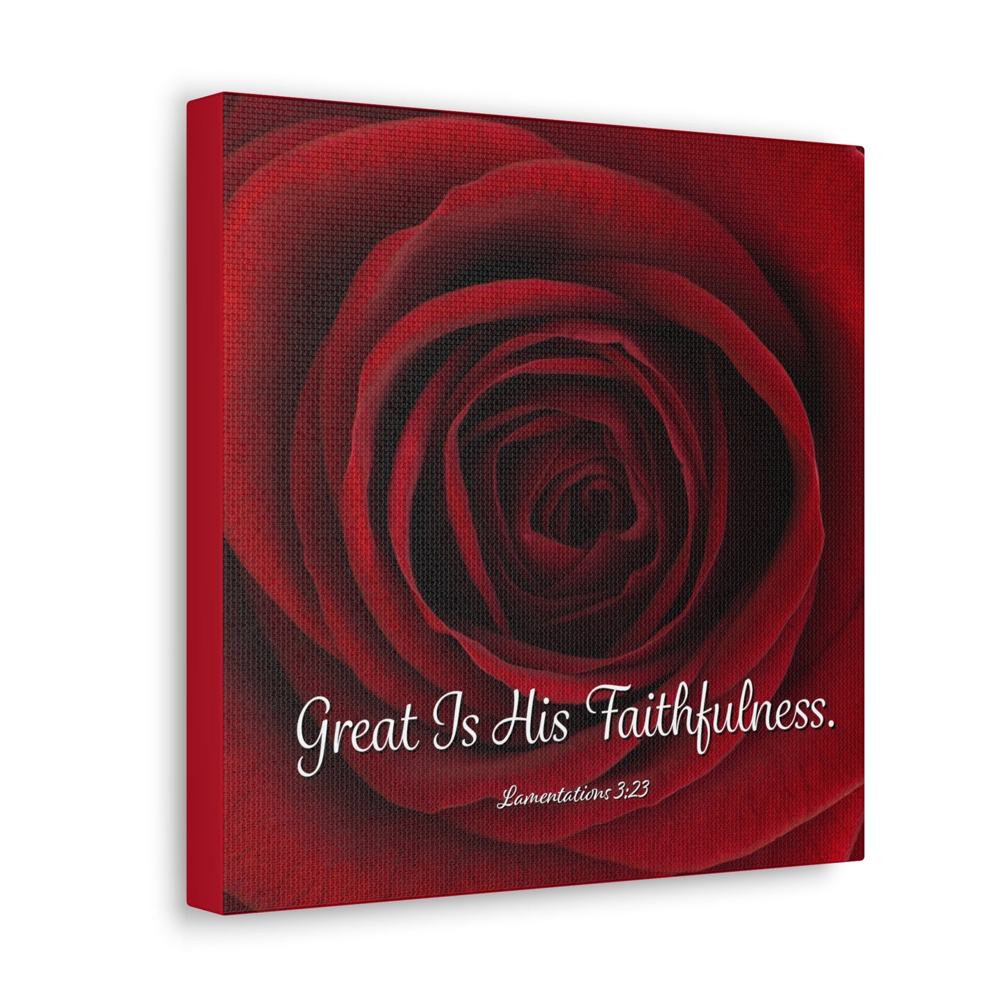 Canvas Gallery Wraps - Red Rose & God's Faithfulness