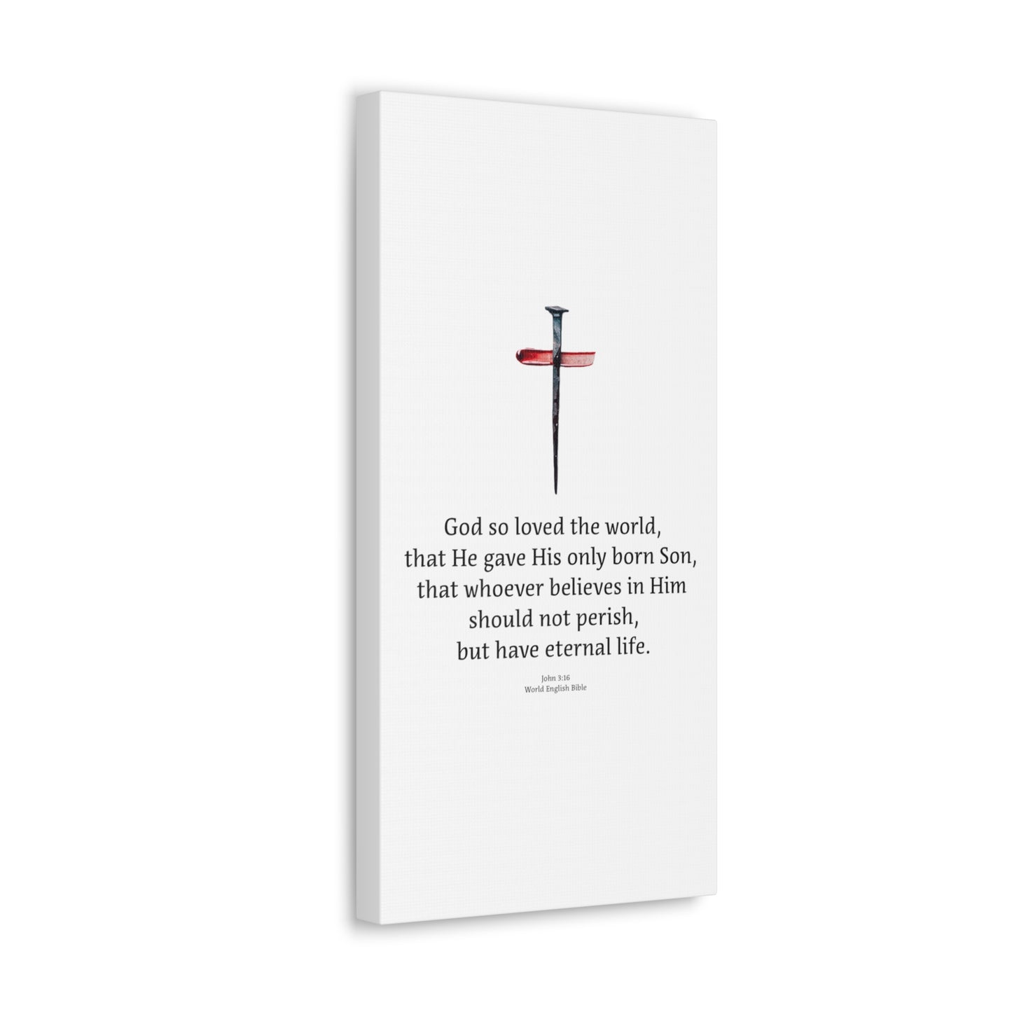 Canvas Gallery Wraps - John 3:16 - God So Loved The World