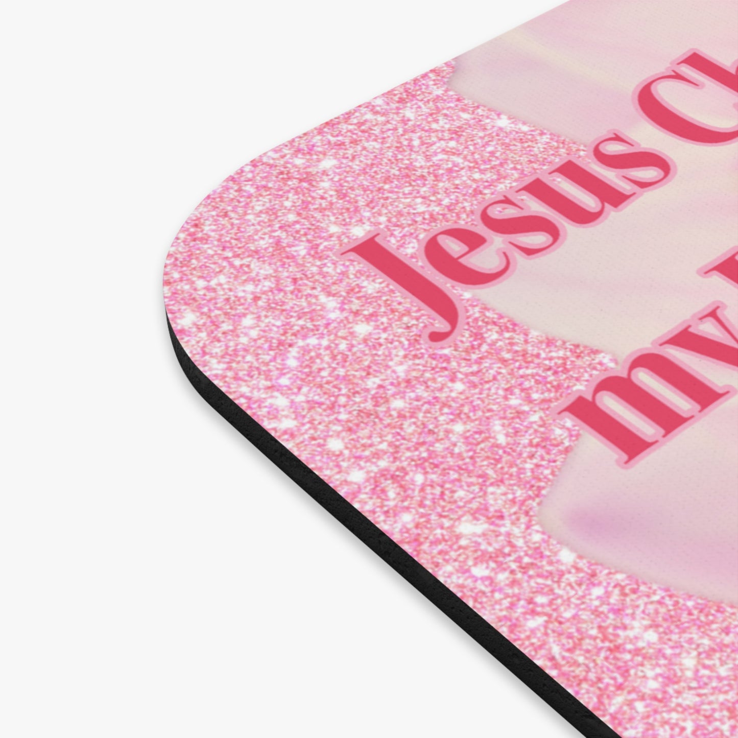 Mouse Pad (Rectangle) - Jesus Christ, My Living Hope - Pink Blossom